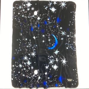 Victoria’s Secret sherpa flannel blanket moon stars NWT